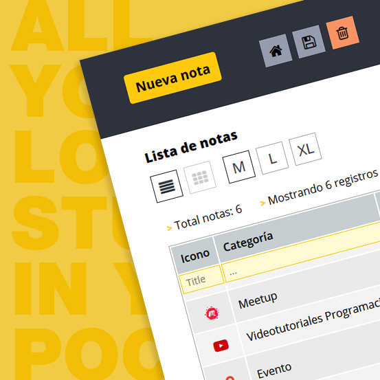 Proyecto Aplicación web "Notes of my life v1"